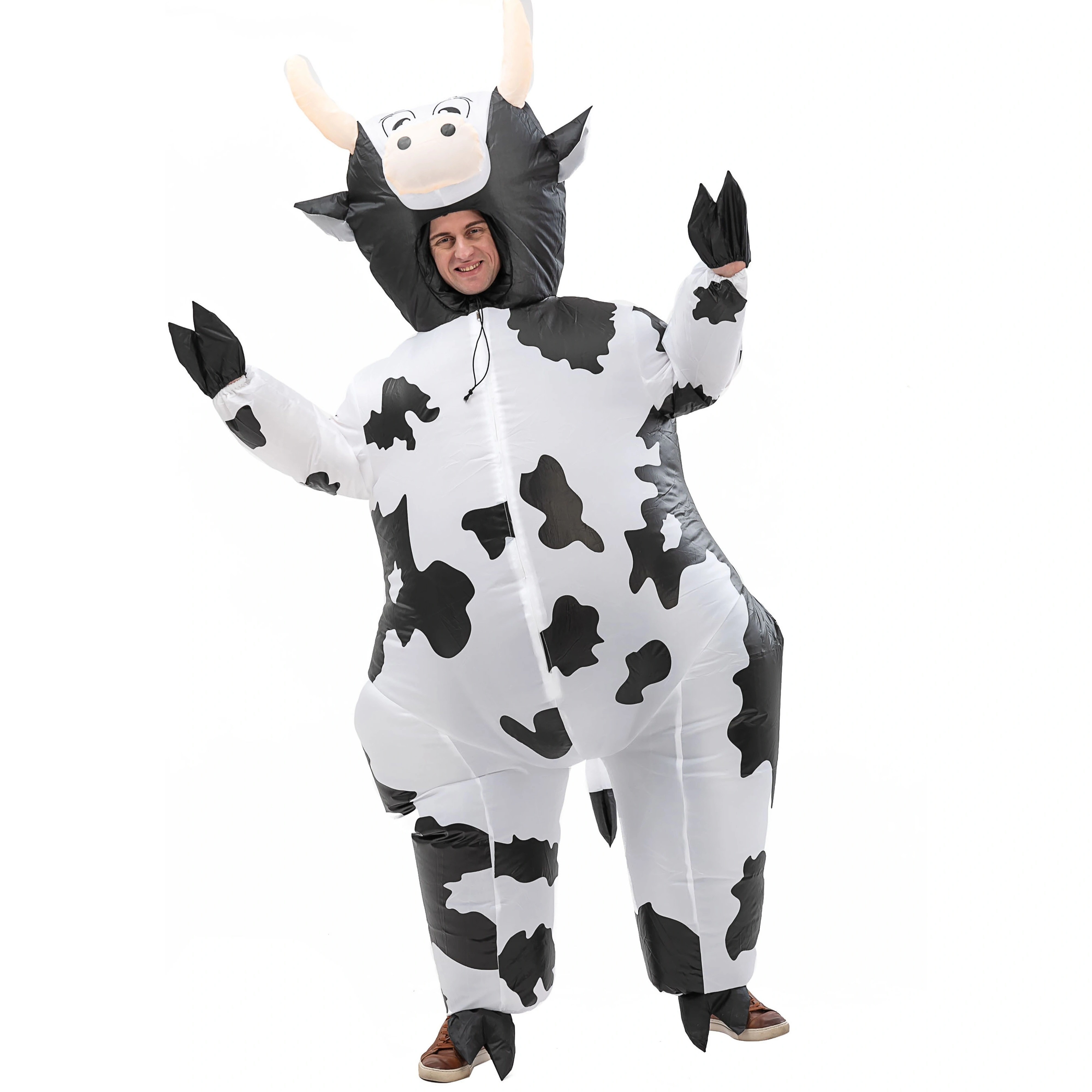 

Party Festival Halloween Cosplay Spoof Cow Inflatable Costume Adult Size (fits Height 155-195cm)