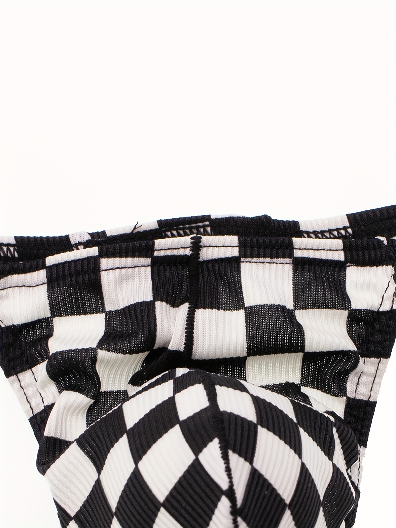 Men's Checkerboard Plaid Print G strings Thongs Underwear - Temu