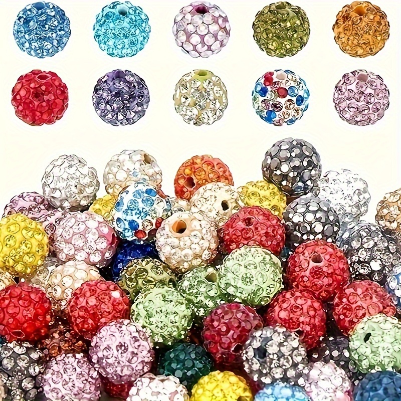 Multicolor Crystal Rhinestone Spacer Flat Beads For Bracelets