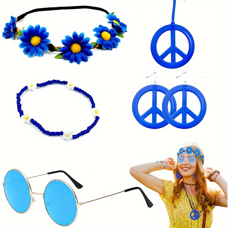 Set Di Accessori Per Abbigliamento Hippie Collana Con Logo - Temu