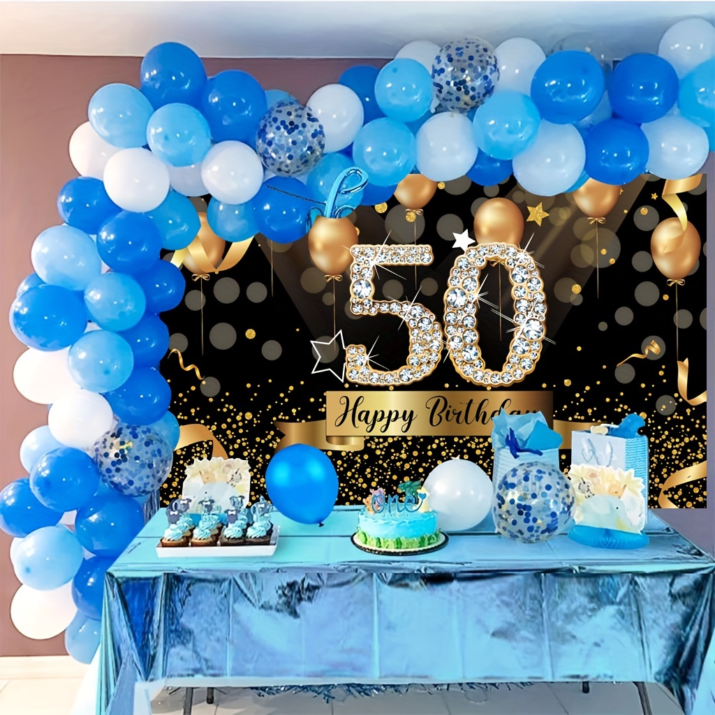 50th Birthday Decorations Happy 50th Birthday Backdrop for Men and Women  Photography Background 120cm Birthday 