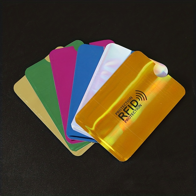 5/10 pièces en aluminium Smart Anti-vol carte bancaire housse de protection  portefeuille carte couverture blocage étui de protection porte-carte  protecteur de carte - Temu Belgium