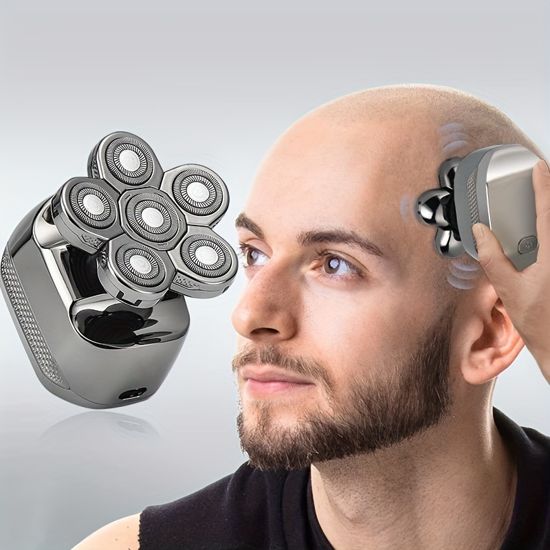 Maquina De Afeitar Rasuradora Electrica USB Recargable Para Hombre Cabeza  Calva