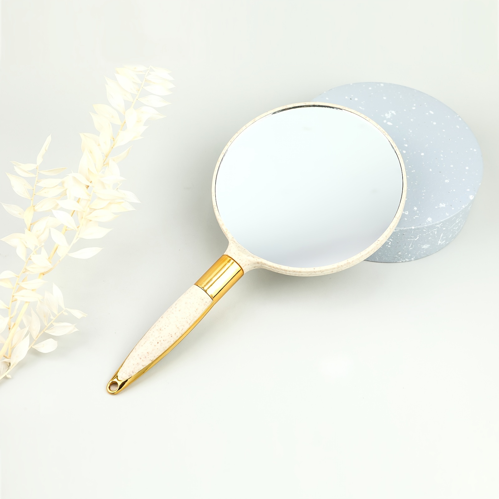 Portable Square Handle Makeup Mirror for Beauty Salons and Tattoos