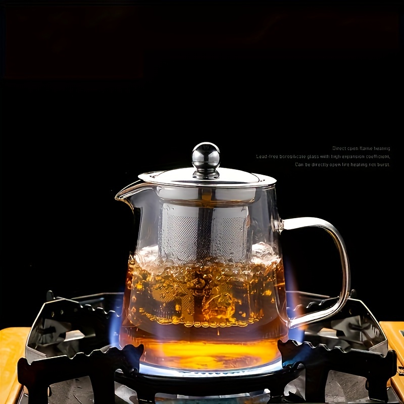 5pcs Clear Tea Pot With Handle