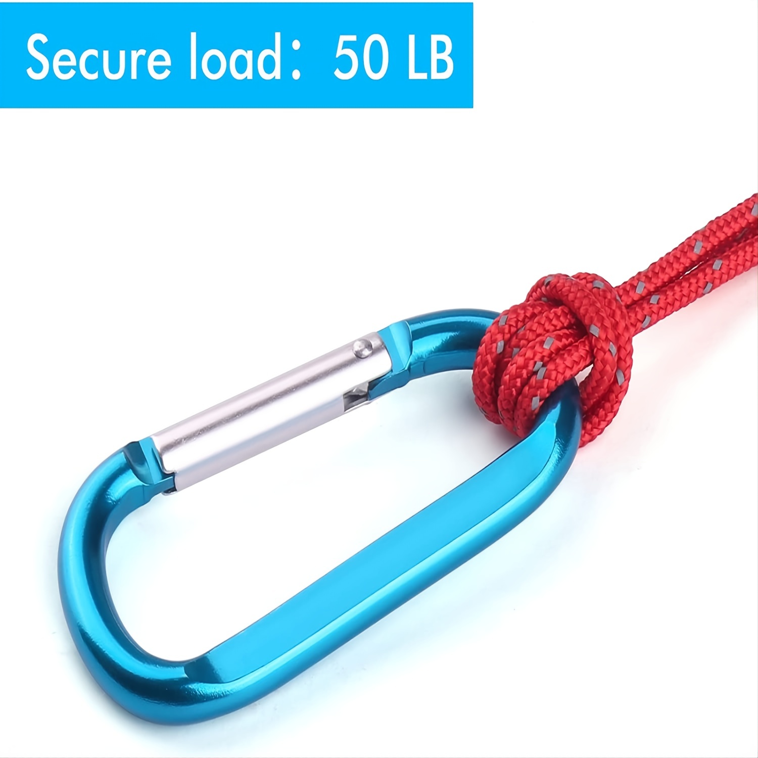 5PCS Aluminum Alloy Carabiner S-Ring Clip Hook Climbing Keychain