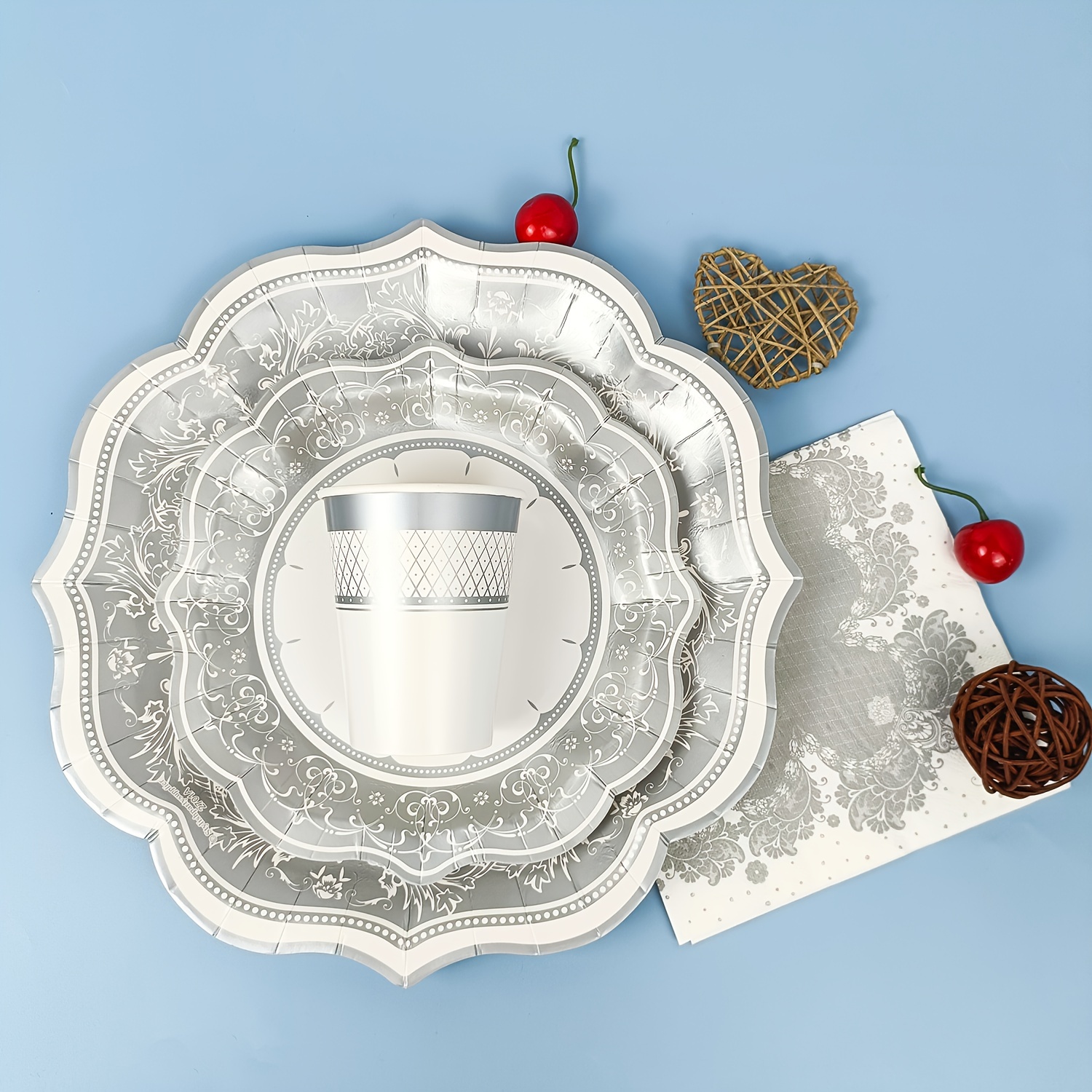 Set, Forniture Per Feste Rosse E Bianche, Inclusi Bicchieri Usa E Getta, Piatti  E Tovaglioli, Forniture Per Decorazioni Per Feste, Decorazioni Per La Casa,  Decorazioni Per La Camera, Accessori Per La Cucina