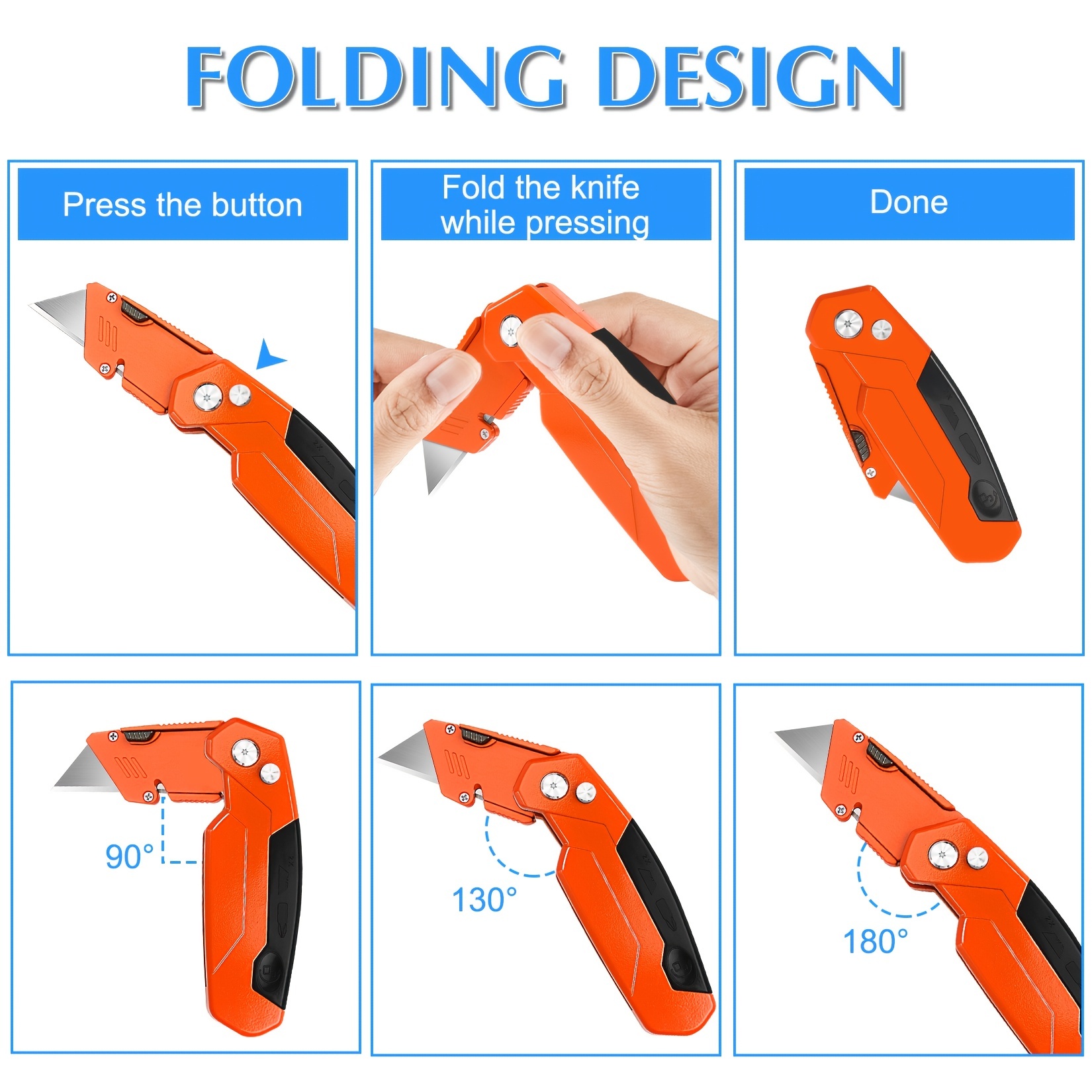 Folding Utility Knife Quick change Blades Razor Knife Extra - Temu