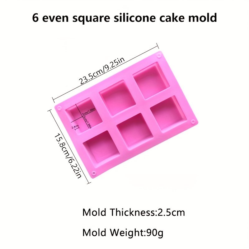6 Cavity Silicone Square Mold