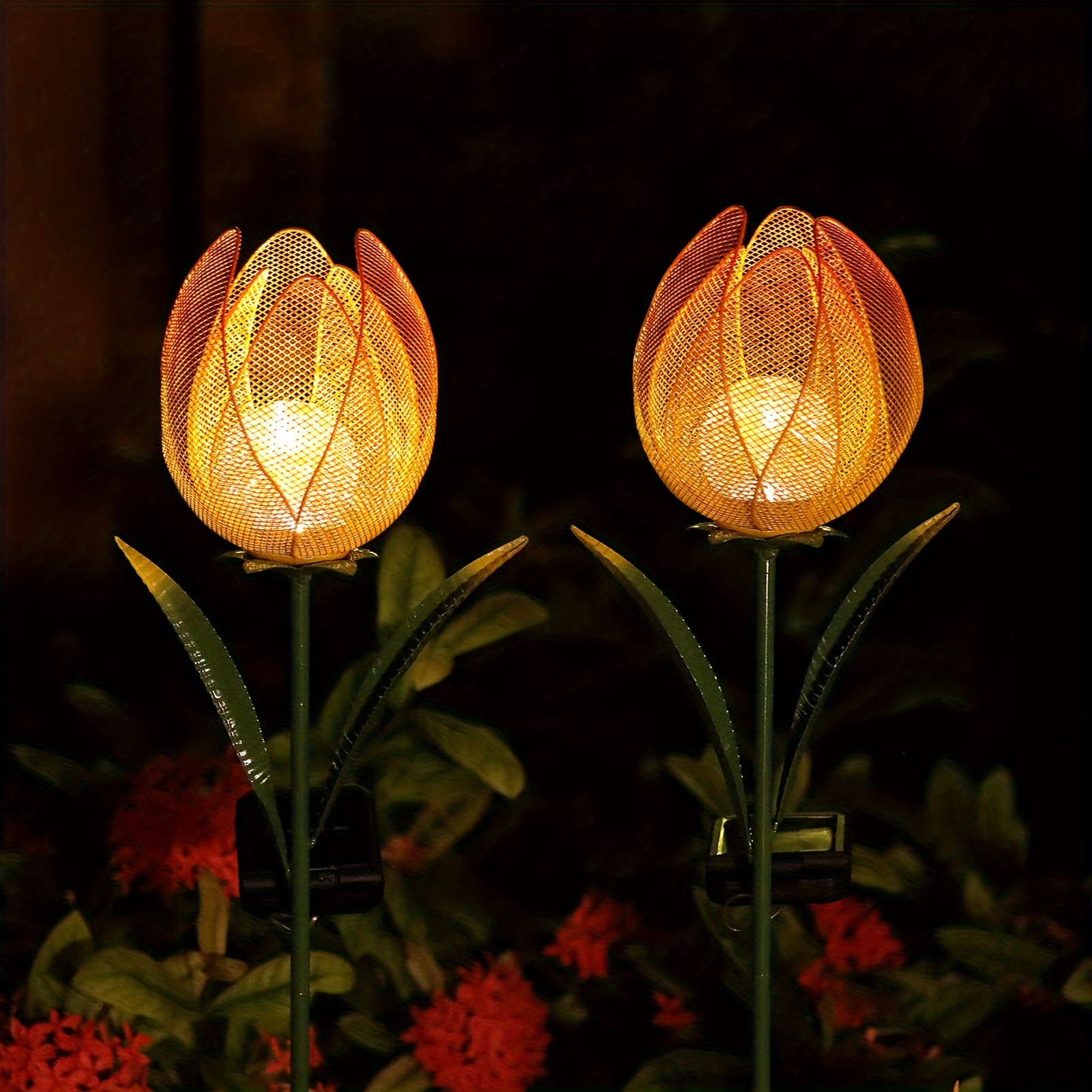 Large flower store solar lights