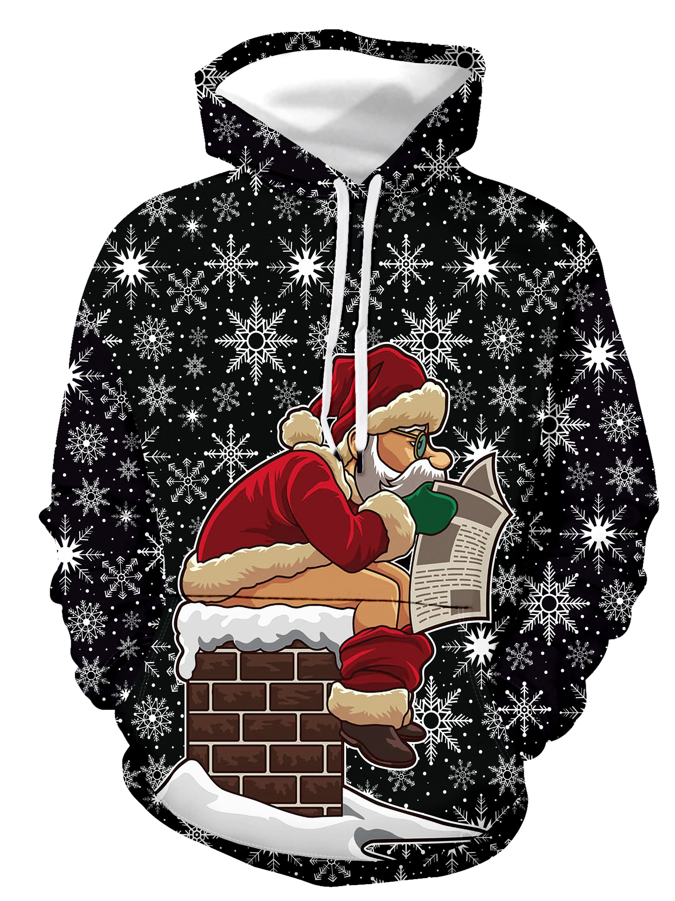Mens Have A Creepy Christmas Letter Print Graphic Hoodie For - Temu Canada
