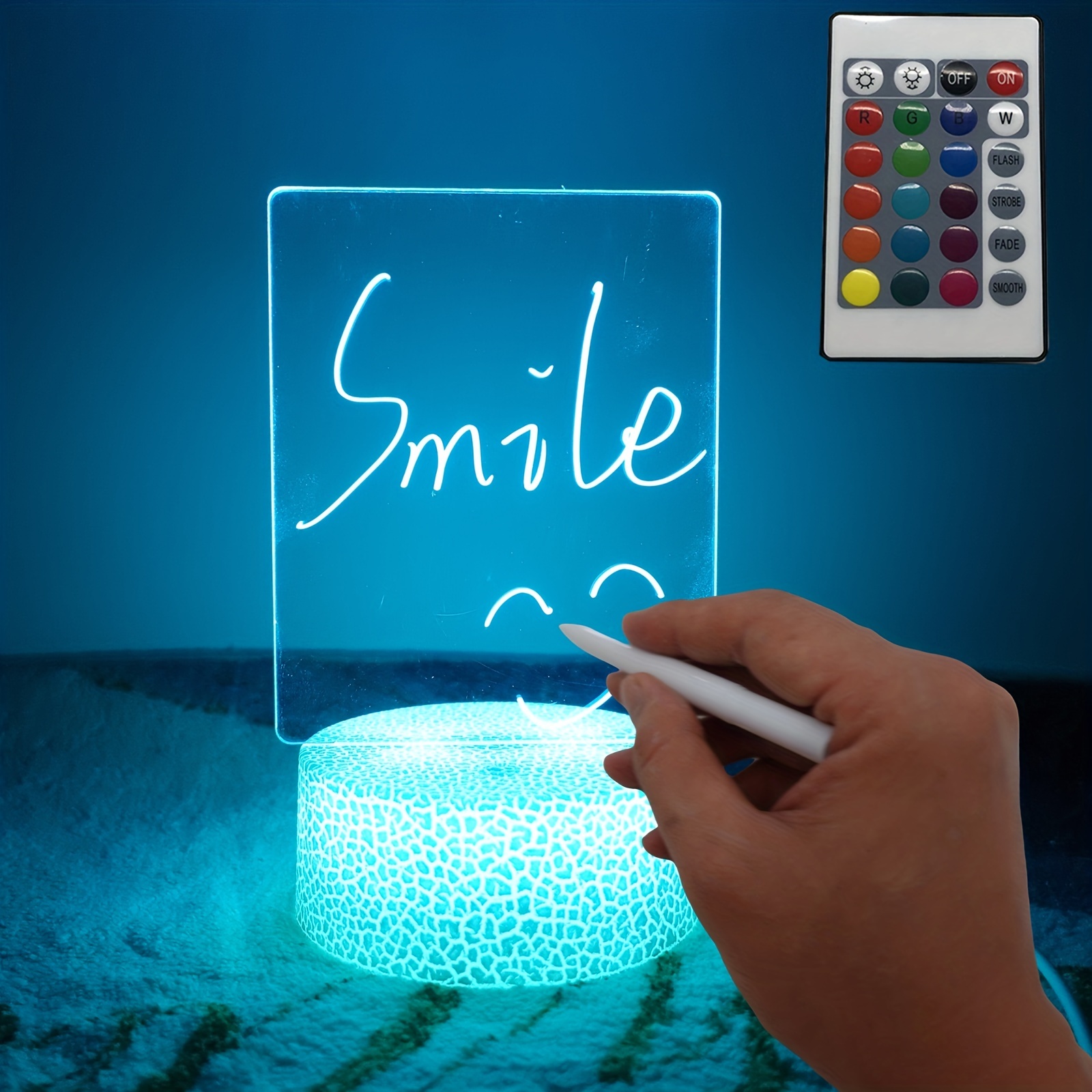 Creative Led Night Light USB Message Note Drawing Board With Pen Rewritable  B