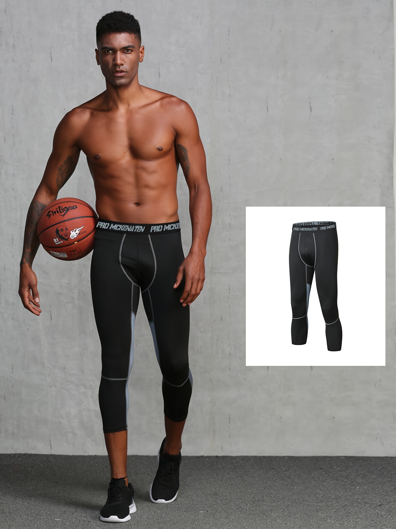 Basketball One Leg Compression Pants - Temu
