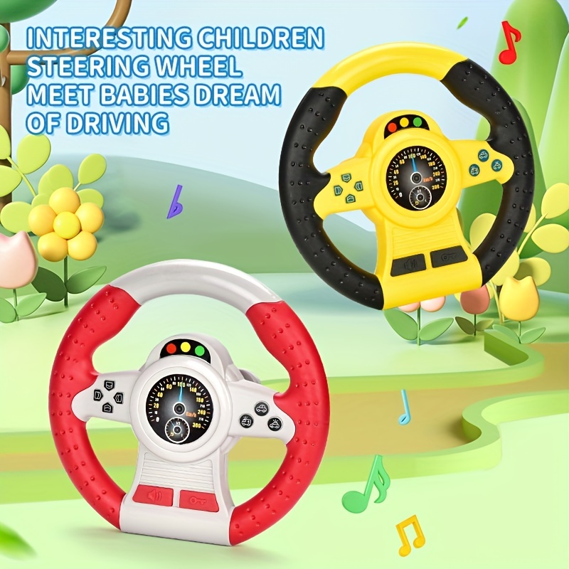 Volante Brinquedo Criança Simulada Condução Carro de Corrida Jogo