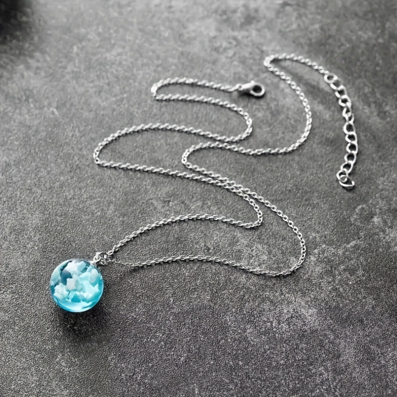 Sky Cloud Luminous Necklace Resin Pendant Necklace