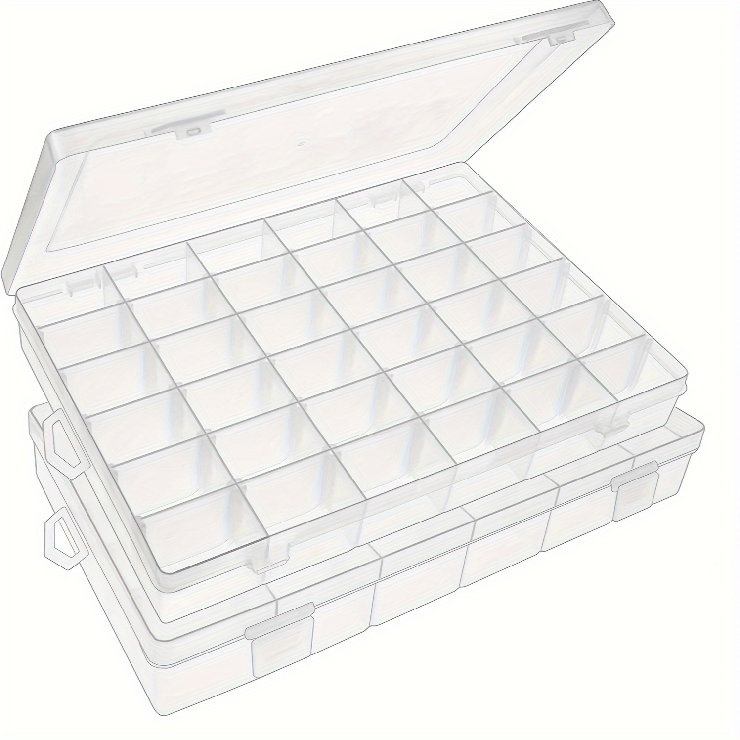 Clear Plastic Organizer With Adjustable Dividers Small Craft - Temu