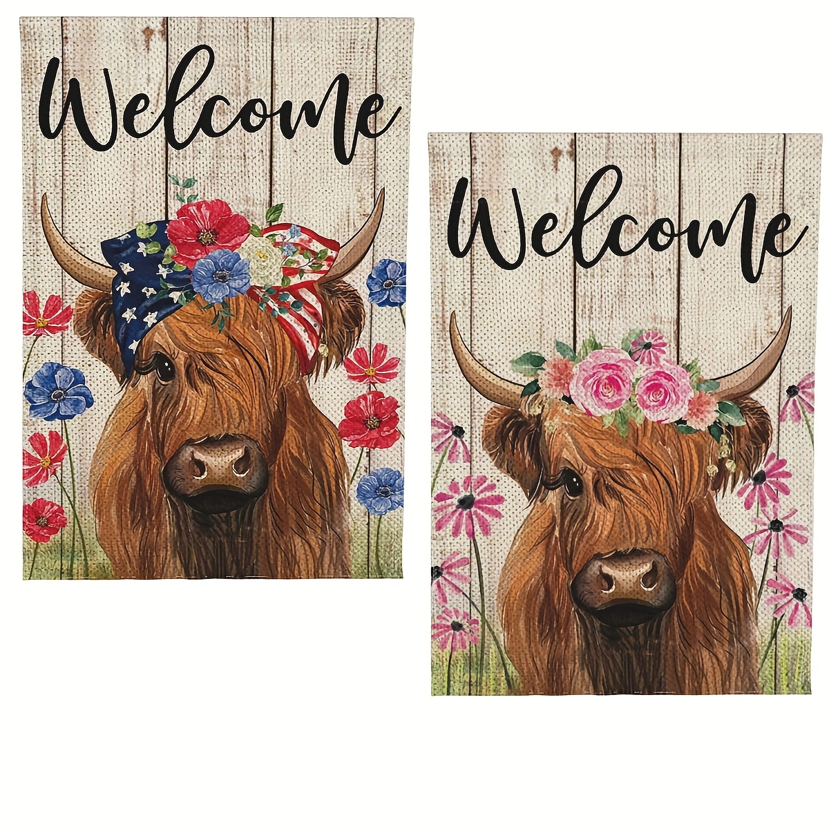 Ornament Collection 28 In. X 40 In. Welcome Sunflower Spring House Flag Double-S