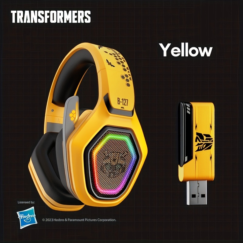 Transformers Gaming Headphones TF-G01 Sem Fio Com Microfone Amarelo Preto  Jogo / Esporte / Música Redução De Ruído Lâmpada RGB Para IPhone Para Ios  Para PC - Temu Portugal