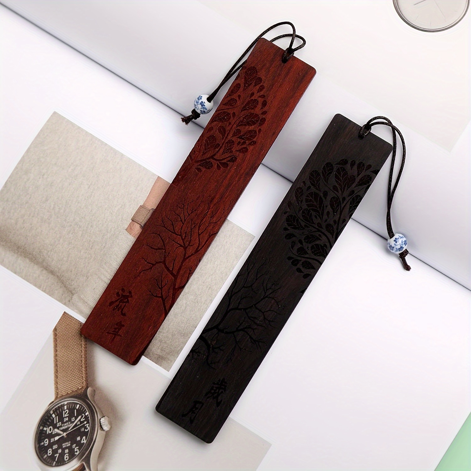 Bookmark, Bookmarks for Men, Handmade Wooden Bookmarks, Homemars Moon  Design Wood Book Marks 2 Pieces, Graduation Gifts, Teacher Gifts,  Retirement