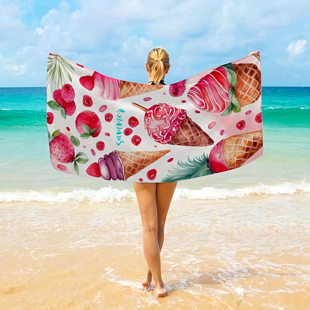 Ice cream beach towel hot sale