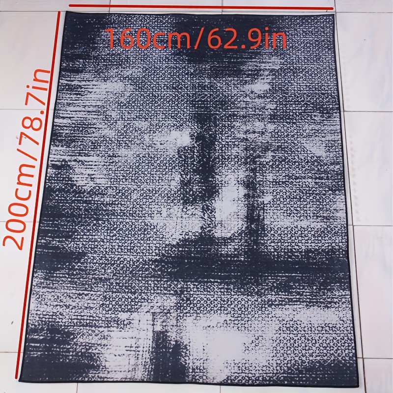 Ink Splashed Pattern Carpet Indoor Square Area Rug with Anti-Slip Bottom