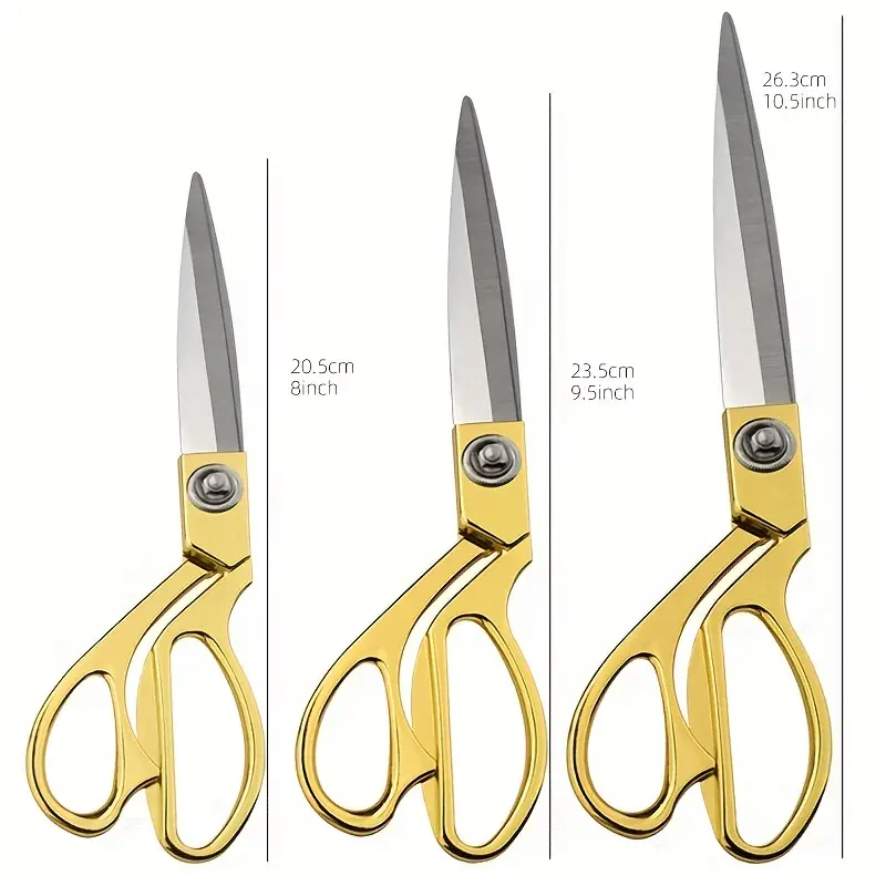 One Pair Of Golden Fabric Scissors Stainless Steel Sharp Tailor Scissors  Clothing Scissors Professional Heavy Duty Dressmaking Shears Sewing Tailor  - Temu