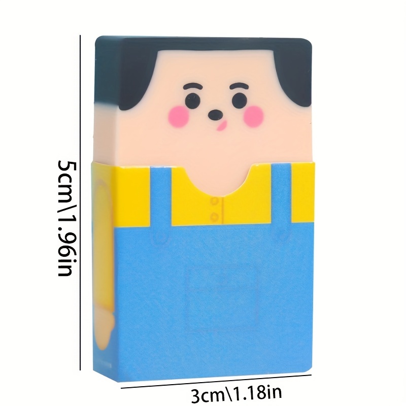 Bald Head Eraser Cute Cartoon Funny Eraser Student Creative - Temu