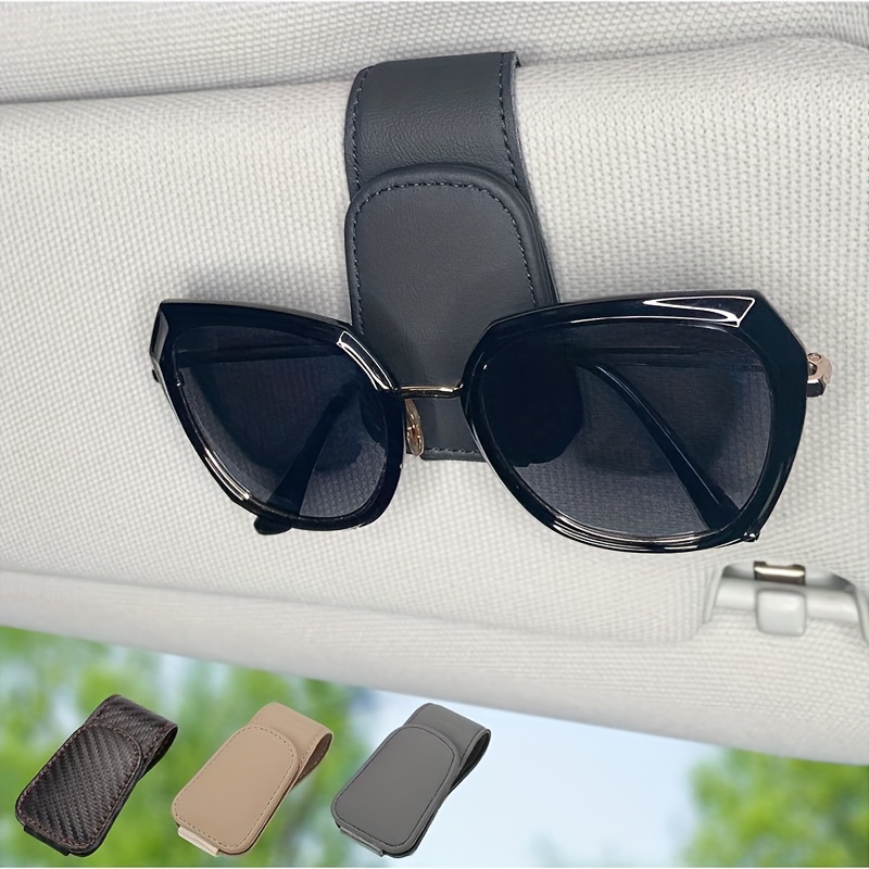 Magnetischer Leder-Sonnenbrillenhalter Fürs Auto, Sonnenbrillen