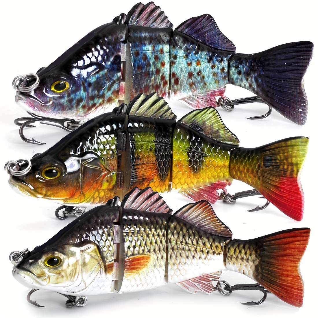 Lifelike Lure Bait Fishing Lures For Bass Trout Perch Jointed Swimbait Hard Bait  Freshwater – the best products in the Joom Geek online store