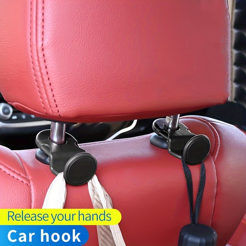 SpiderJuice 4Pc Car Backseat Holder Hook For All Hangings