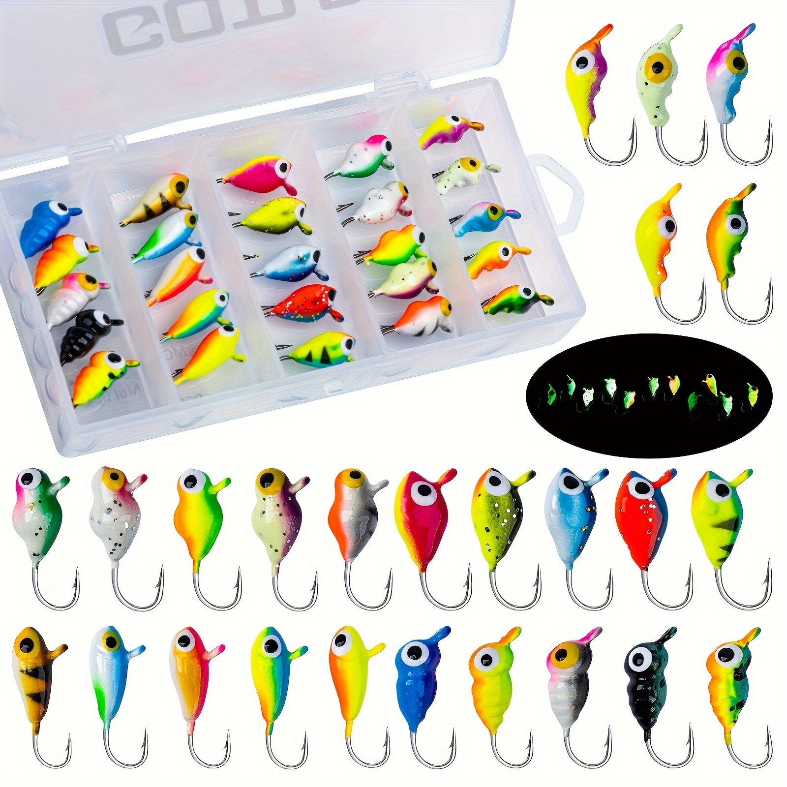 5Pcs Ice Fishing Jig Set,5mm Ice Fishing Lures Set for Catching Panfish,  Crappie, Walleye, Perch, Trout and Bluegill, Jigs -  Canada
