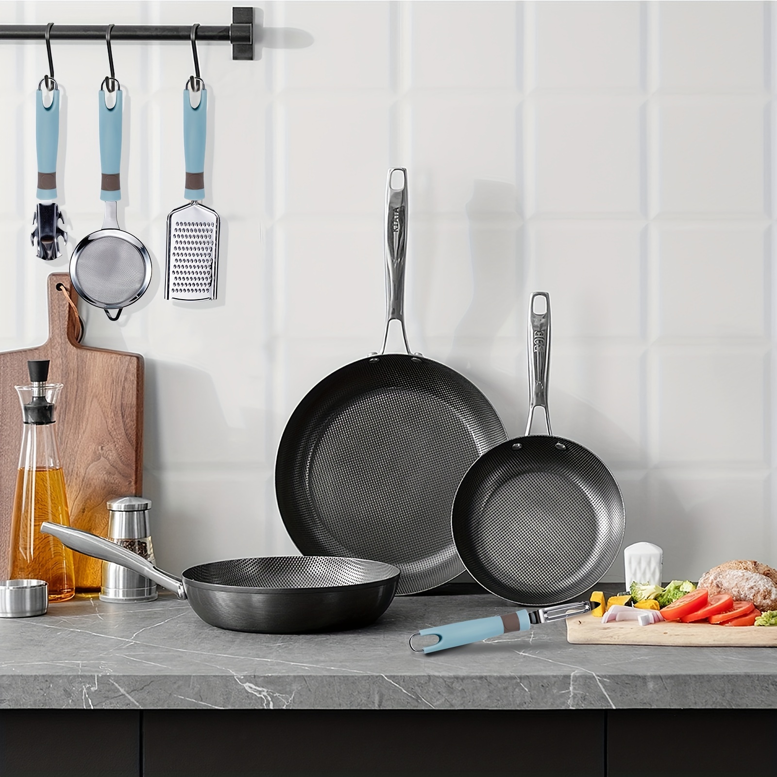 Essentials Kitchen Stainless Steel Gadget Set With Soft - Temu