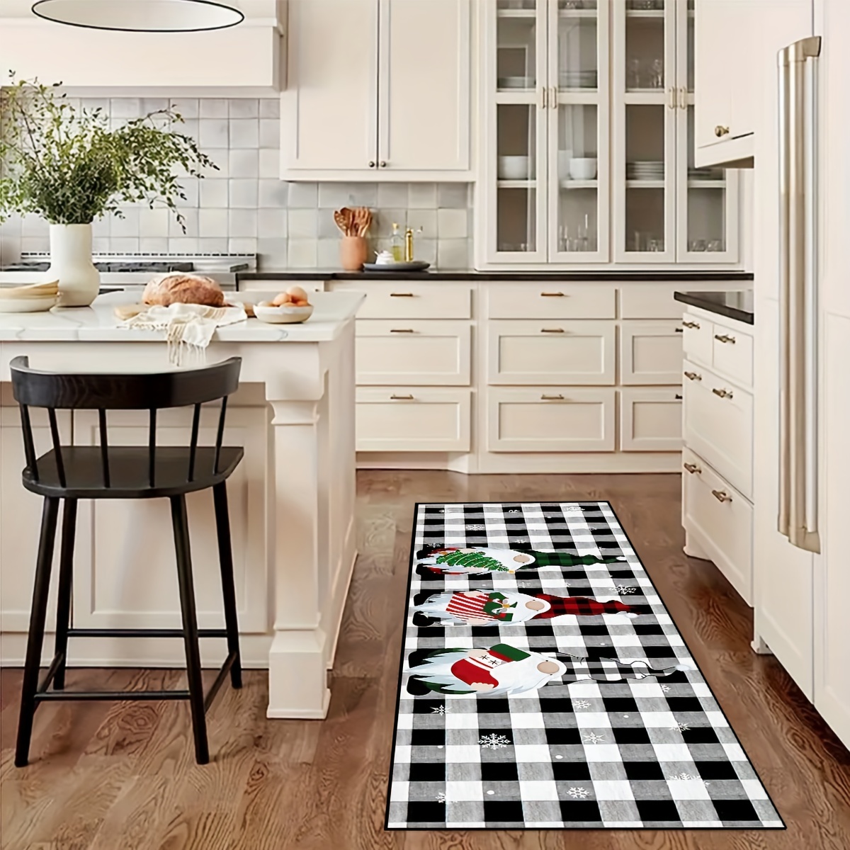 Christmas Faceless Gnome Kitchen Runner Rug Non Slip Rugs - Temu