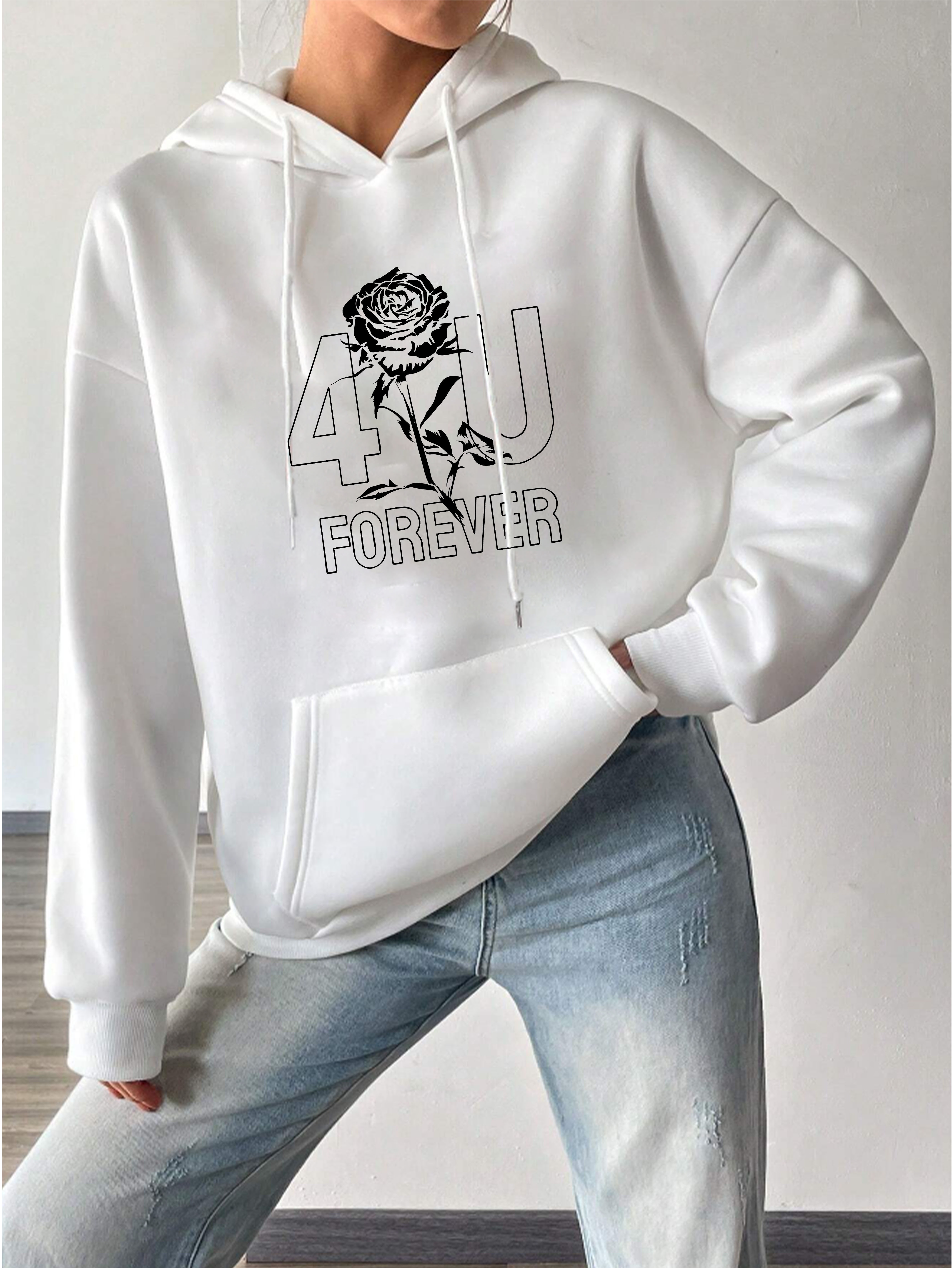 Forever 21 white online hoodie