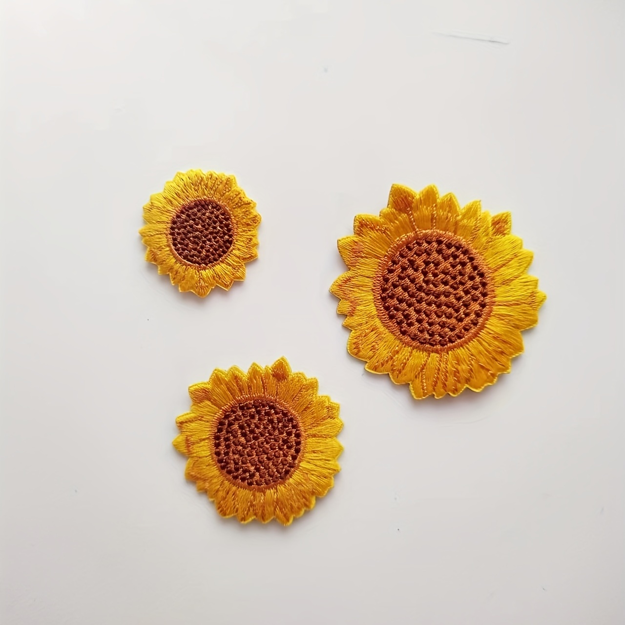 Embroidery Daisy Sunflower Flowers Sew Iron On Patch Badges - Temu