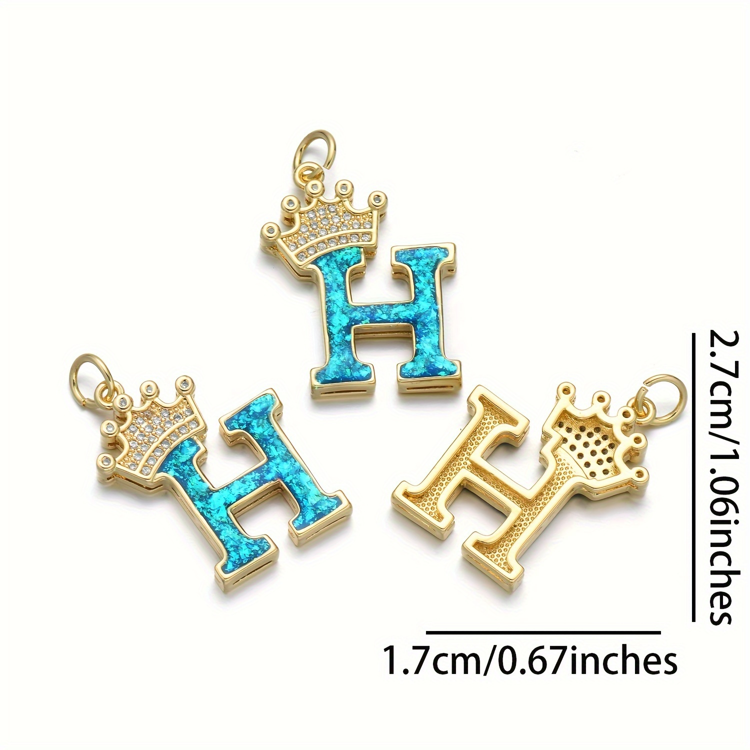 spring buckle Letter Charms Pendant initial Letter charms pendant women for  Women Necklace earring jewelry accessories