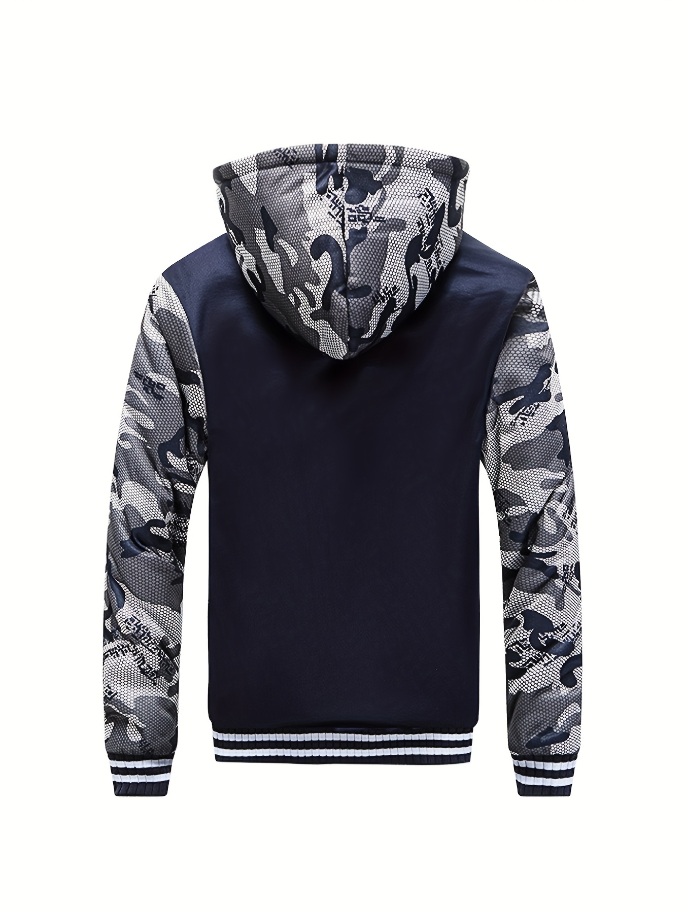 Men's Double-Sided Fleece Warm Hooded Zipper Casual Jacket Winter  Sweatshirt Fleece Sherpa Lined Hoodie Jackets