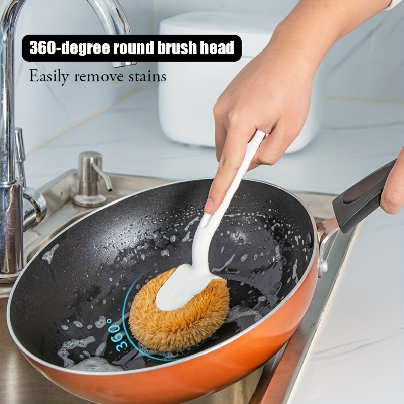 1pc Pot And Pan Cleaning Brush With Long Handle Dish Brush - Temu