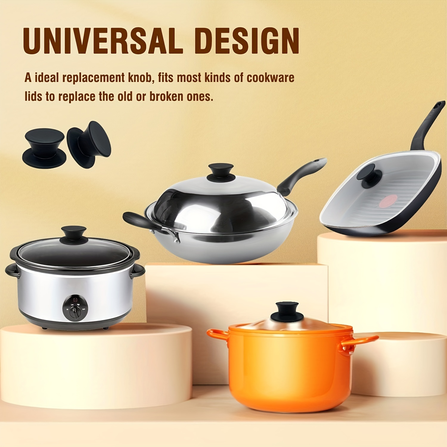 Universal Lid With Tempered Glass Cover Suitable For Pots - Temu