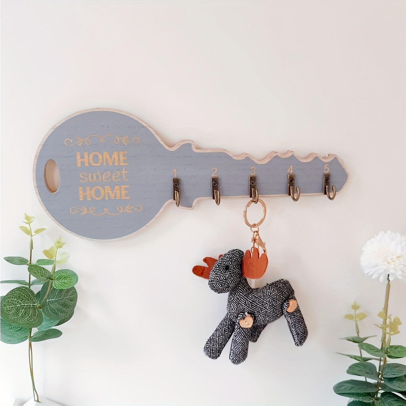 Creative Sticky Cute Key Holder Adhesive Wall Hooks Key Hook Holder  Decorative Rack Self Adhesive for Entryway Door Bathroom Kitchen and More  (12 Pcs