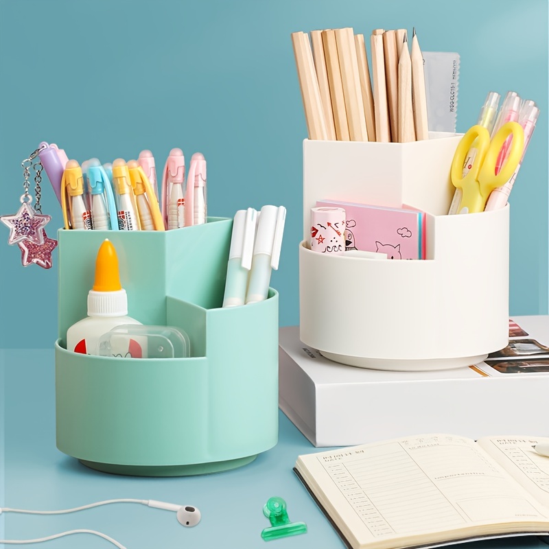 1 portalápices plegable rosa creativo con patrón de niña conejo para  almacenamiento de escritorio, organizador de papelería multiusos para  bolígrafos, pinceles y cosméticos, Moda de Mujer