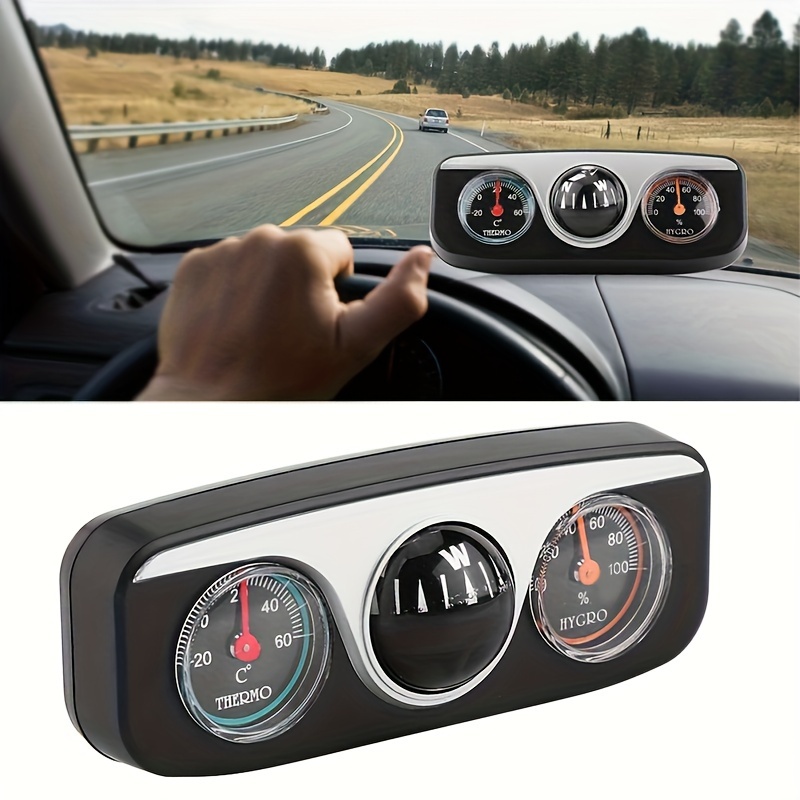 Mini termómetro Digital para Interior de coche, medidor de calibre redondo  de alta precisión, para adorno
