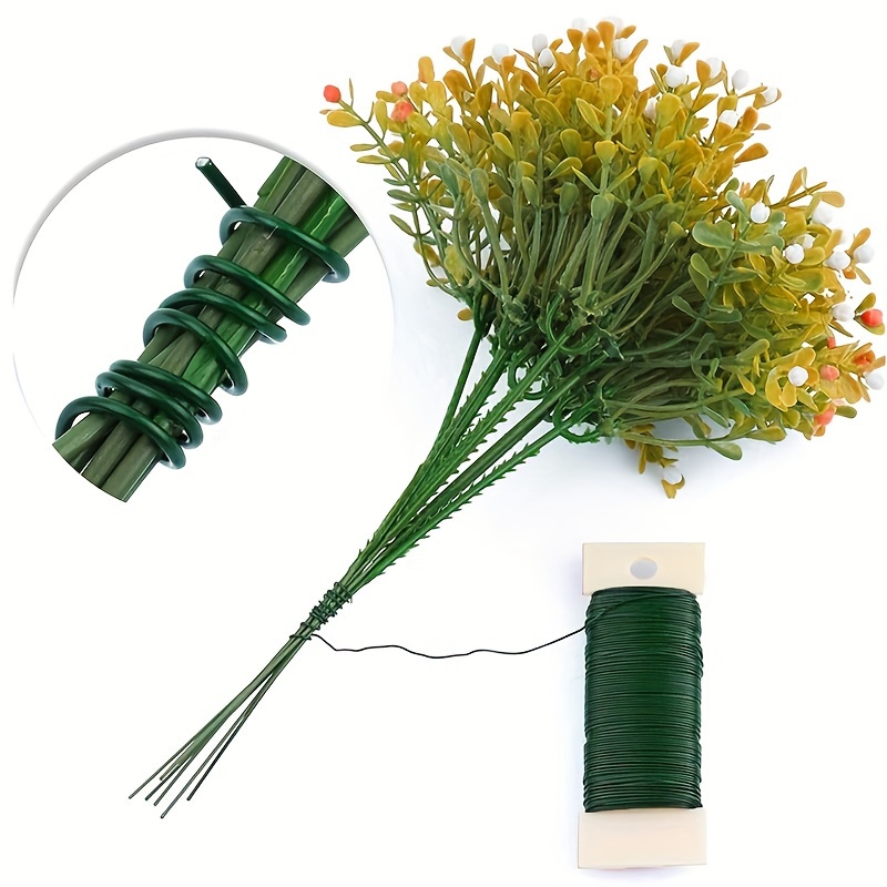 4Pack Floral Wire Flexible Paddle Wire Florist Green Wire For