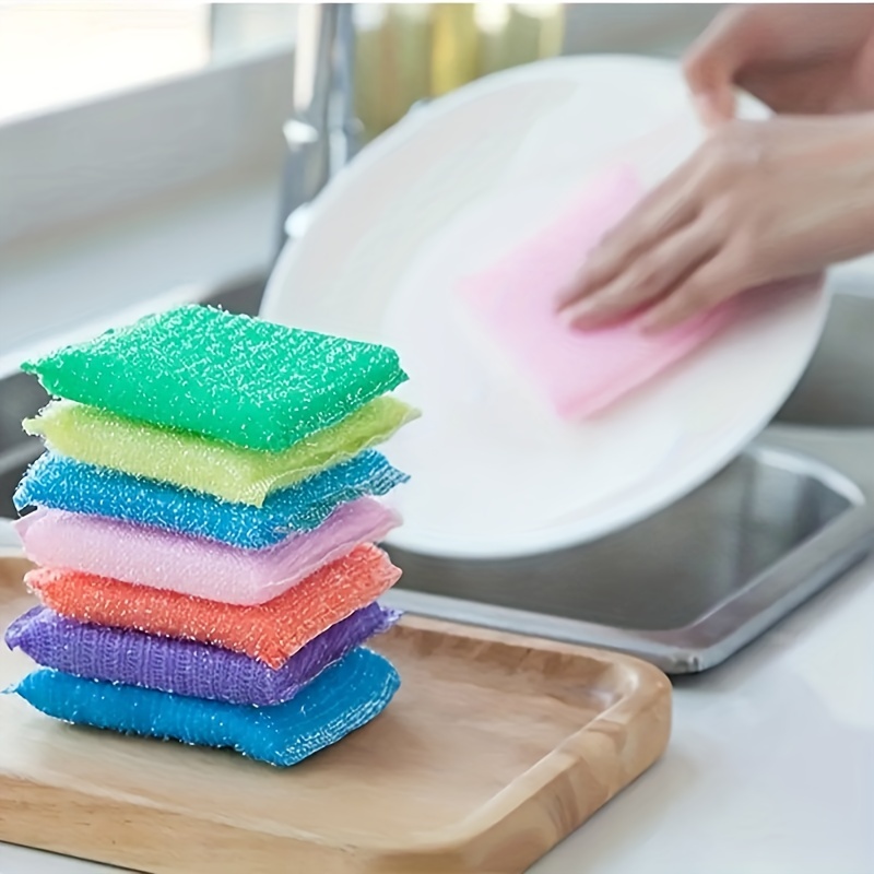 Esponjas para cocina (paquete de 30 piezas) – Estropajos antiarañazos para  limpiar platos – Las mejores almohadillas de esponja para lavar platos y