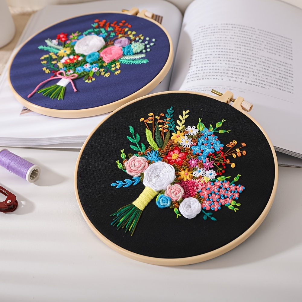 Funny Embroidery Kit, Beginner Embroidery Kit, DIY Craft Kit, Flowers  Embroidery Full Kit With Pattern and Hoop, Gift for Her, Mothers Day 