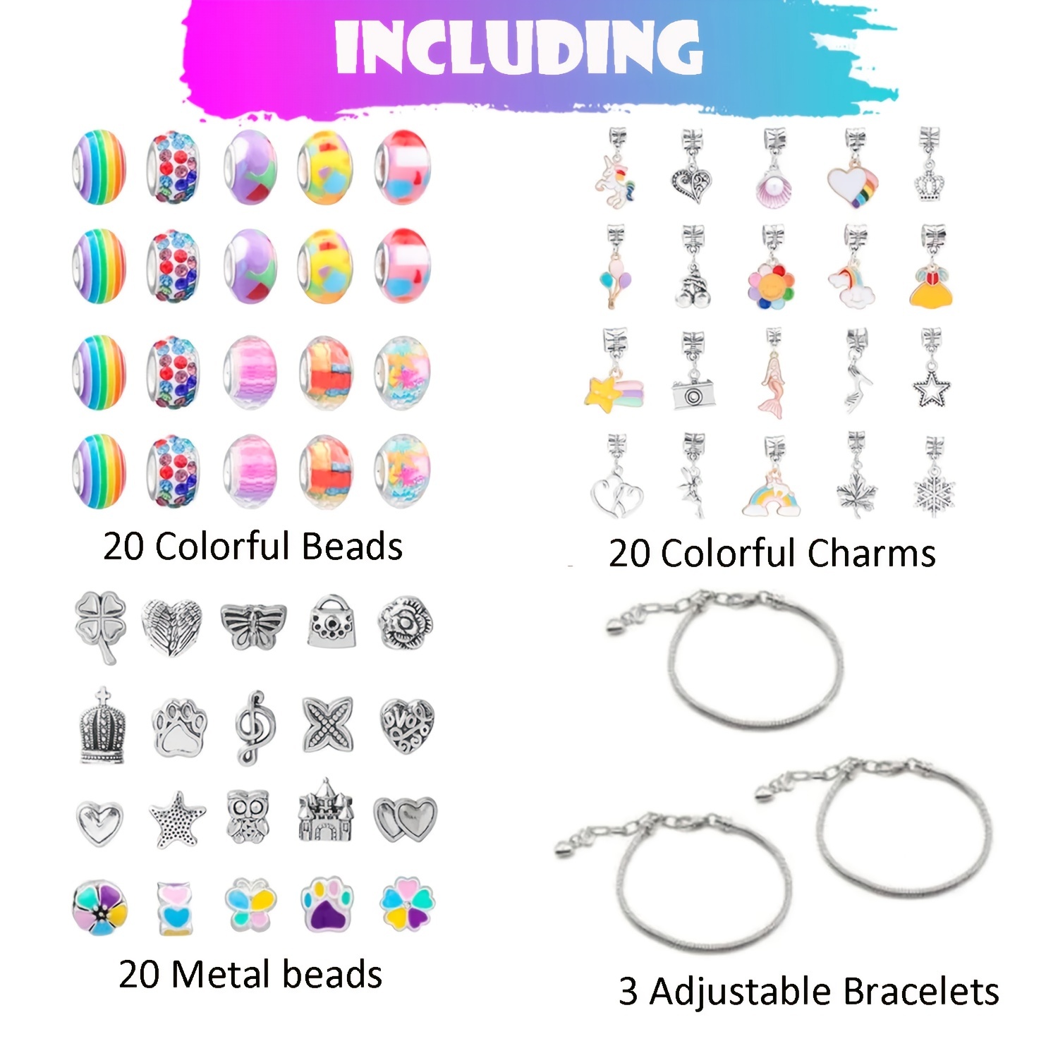 BDBKYWY Charm Bracelet Making Kit & Unicorn/Mermaid Girl Toy- ideal Crafts  for Girls Ages 8-12 The Perfect Gifts for Girls who Inspire Imagination and  Create Magic with Art Set and Jewelry Making Kit