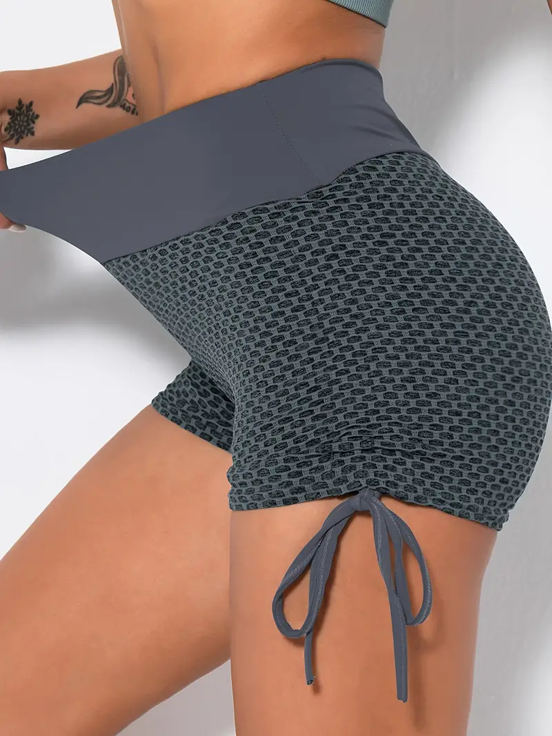 Pantalones Cortos Deportivos Cintura Alta Mujer Pantalones - Temu