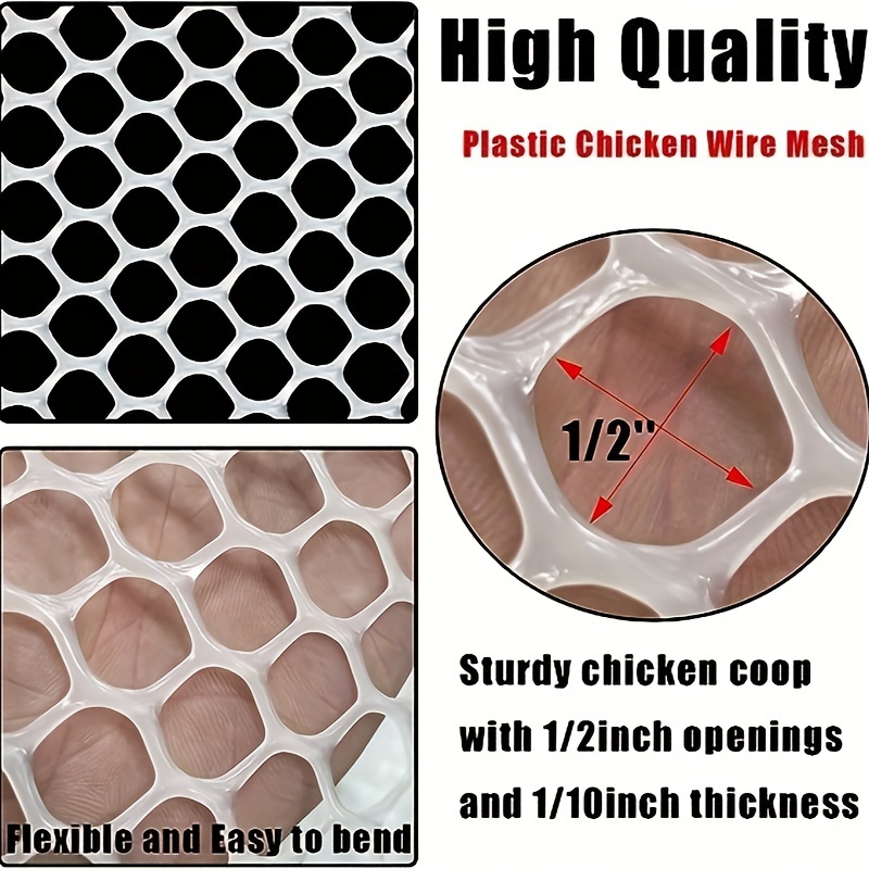 Plastic Fencing Poultry Breeding Netting Chicken Net Garden - Temu