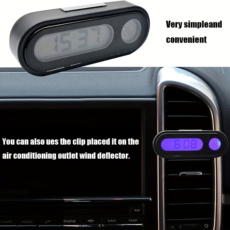 Zuverlässige Auto Innenraum Uhr mit Temperaturanzeige für