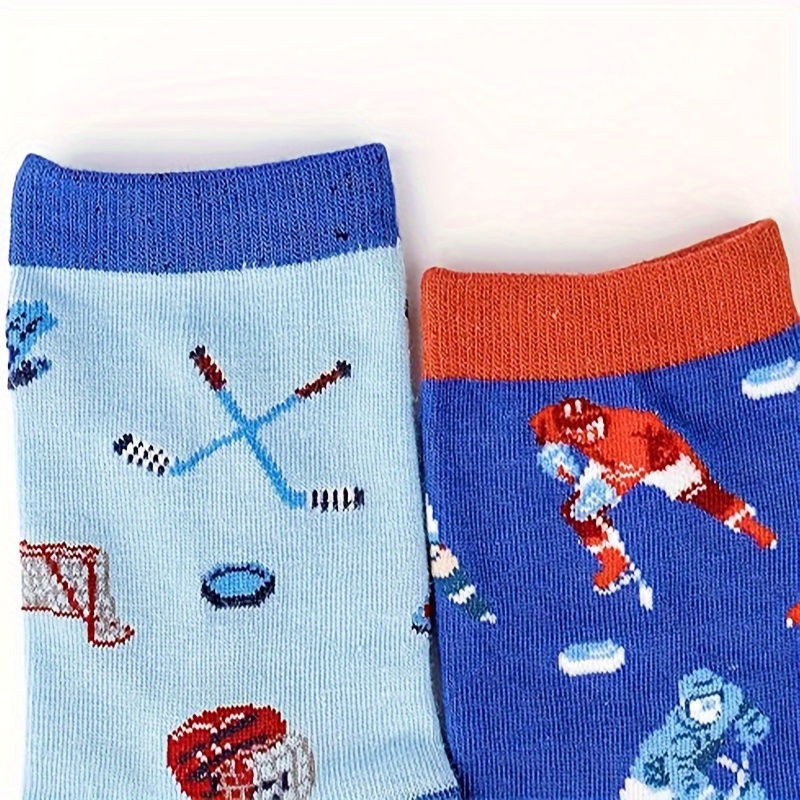 Men's Creative Cartoon Pattern Trendy Warm Crew Socks - Temu Bahrain